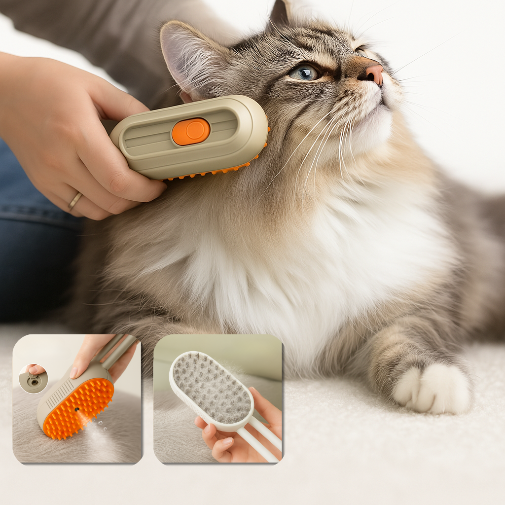VapoBrush™ – Brosse Vapeur Anti-Poils | CosyPet™
